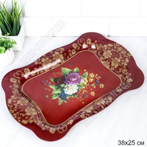 Поднос (эмалированное покрытие) прямоугольный 38х25см 