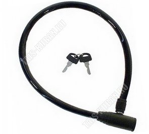 Замок велосипедный с тросом малый 60см (10) 