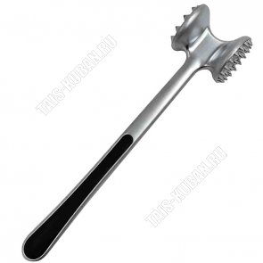 Молоток д/мяса L22см,цинк,прорезиненная ручка,черный,подарочная упаковка (12) 