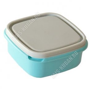 Контейнер бирюза/серый, квадр 1,35л (16х16 h8см) (57) 