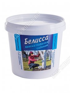 Садовая побелка-краска 2,8кг (д/стволов деревьев от болезней, насекомых и солнечных ожогов, ведро) Белисса (4) 