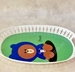 Поднос декор,с борт, овал.(38х27,5 h3,5см) 