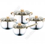 НАБОР кастрюль 4шт (2,1/3,0/4,0л;d 16/18/20см +ковш 2,1л d16см) (2) 