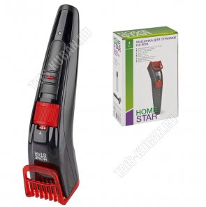 Машинка для стрижки (аккум) 3Вт, телескоп. насадка (0,5-10мм),черный/красный (24) 