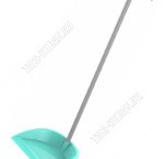 Совок .25х18см,вертикальн.ручка L71см , мята (40)