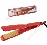 Выпрямитель для волос, керамический 45Вт пластины-39х90мм, красный/золоой (24) 