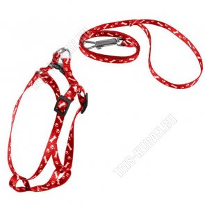 Шлейка+поводок для маленьких пород, размер S 6-10кг (L100х1см)