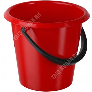Ведро круг 5л (d26 h22см) красный (20) 