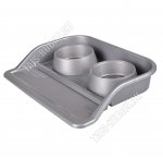 Миска д/корма Н-Р 3пр. серый 0,3лх2шт+лоток (41х30 h6см) (12)