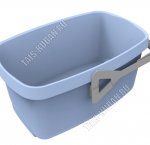 Ведро прям, 12л пудр.голуб (38х23 h19см) с мерн.дел (8) 