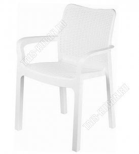 .РОТАНГ белый Кресло белый (50,5х58 h83,5см) (1) 