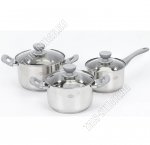 НАБОР посуды 3предмета (кастрюли формы цилиндр 2,9/3,9л,ковш 2,1л) (4) 