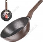 Carina Сковорода глубок d24 h7см,корич/черн.с золотистым (6)