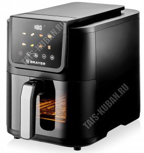 Аэрогриль 1500Вт 5,0л,8 программ,черный (1) 