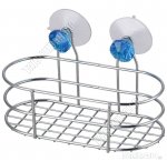 .БРИЛЛИАНТ синий Корзинка настен,овал L20х10 h10см,хром.сталь,камни,крепл.присоск (12) 