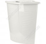 Корзина д/белья 40л с крыш,белое облако, углов (50х37 h54см) (7) 