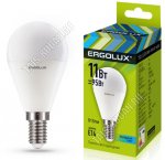 Ergolux-Шар E14 11Вт,холодный 4500Вт,световой поток 925Лм (аналог 95Вт обычной лампы) h92 d45мм (10)
