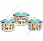 Утренний кофе Набор кастрюль 3шт (2,0/3,0/5,5л)