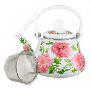 Пионы Чайник 1,2л с ситечком (8) 