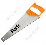 Ножовка по дереву 450мм,7зубьев на дюйм, инструментальная сталь, толщина лезвия 0,7мм, пластиковая ручка, цвет оранжевый  (6) 