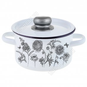 Je t’aime Кастрюля белый (цилиндр) 1,5л (8) 