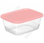 Контейнер 0,5л розов. крыш, прям.(14х9.5 h5см) (20)