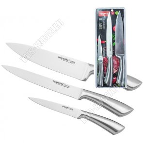 Набор цельнометаллических ножей 3шт 