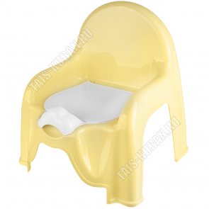 Горшок-кресло детский h45,5см,с крышкой,желтый (6) 