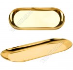 Блюдо (металл) овал L26х10м,золото 