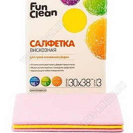 Салфетка вискоза 3шт (30х38см) (50) 