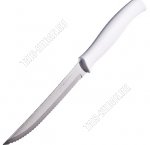 ATHUS бел. Нож 11см д/мяса,зубчат,п/п ручка (12) 