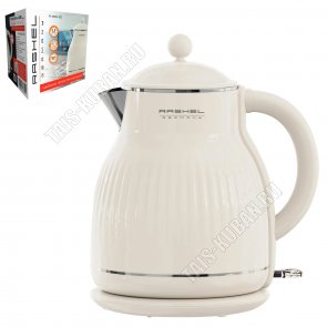 Чайник пластик+нержавеющая сталь 2,0л 1800Вт, кремовый (6) 