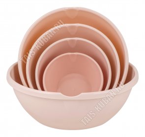 Миска Н-Р 5шт,персик 0,5+1+2+3+5л  (10) 