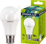 Ergolux-ЛОН E27 12Вт,дневн.6500К,светов.поток 1155Лм (аналог 100Вт обыч.лампы) h115 d60мм (10)