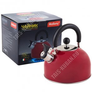 Чайник нерж ПРОМО 2,5л красный (12) 