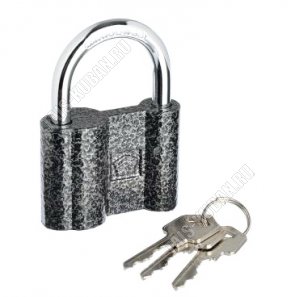 ЕРМАК Замок навесной 60мм,чугун,закал.дужка,тип ключа 