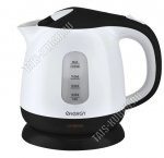 Чайник пластик 1,0л 1100Вт диск,защ.б/воды,бел/черный (8) 