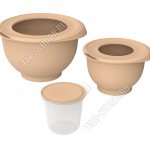 Миска д/работы с миксером н-р 3шт 