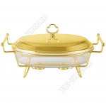 Мармит (стекло) овальный 3,8л 45х24см (12) Bekker