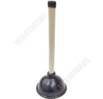 Вантуз чёрный d12см, пластик.ручка 39см, конусный (75)