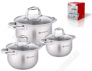 НАБОР Кастрюль ф.цилиндр, 3шт (2,1/3,0/4,0л d16/18/20см) (4) 