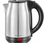 Чайник нержавеющая сталь 1,8л 1500Вт диск, автоотключение,защита без воды, поворот на 360`, световой индикатор, стальной/черный (12) 