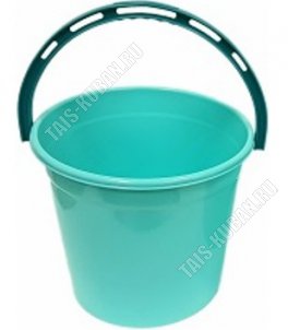 Ведро 10л  мята (d26 h25см) с мер.дел (25) 