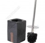Черный камень Ёршик д/туалета с подставкой h36,5 10х10см б/уп