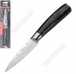 Eridanus Нож д/овощей L9см,лезвие гравированное под/дамасскую сталь 5CR15MOV,бакелитовая ручка черный 