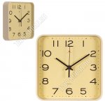 Часы (стекло/пластик) квадратные (19х19см) желтый копус (10) 