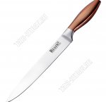 MATTINO Нож разделочный 33см,лезвие нержавеющая сталь 3Cr13,коричневая металлическая ручка,блистер (12)