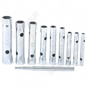 Ключи-трубки торц. н-р 9шт 6-22мм, вороток,оцинк. (36) 