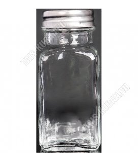 Солонка 75мл h9см,стекло+нержавеющая сталь (24) 