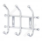 Вешалка 3 двойных усиленных крючка L27х21,5см, белый матовый (20)